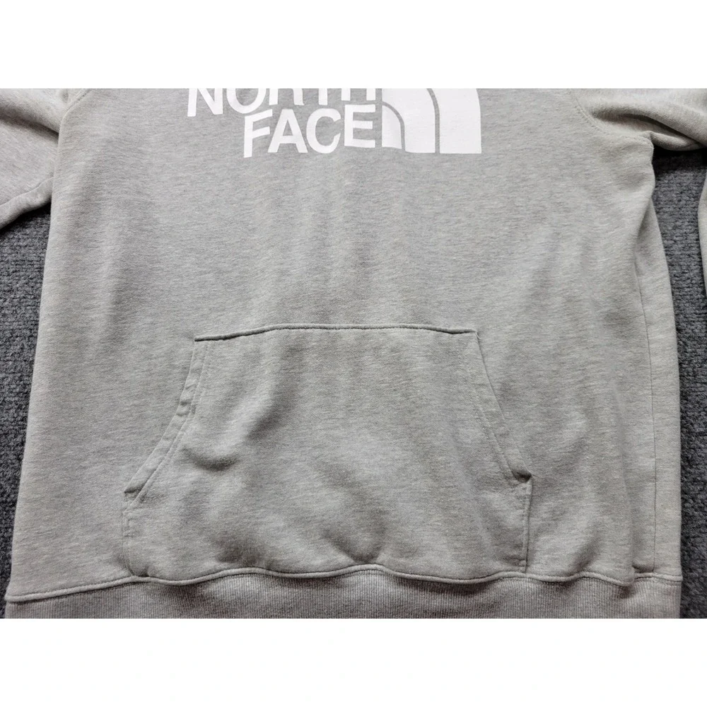 The North Face Mens Gray Half Dome Logo Pullover Hoodie Large A4QQO